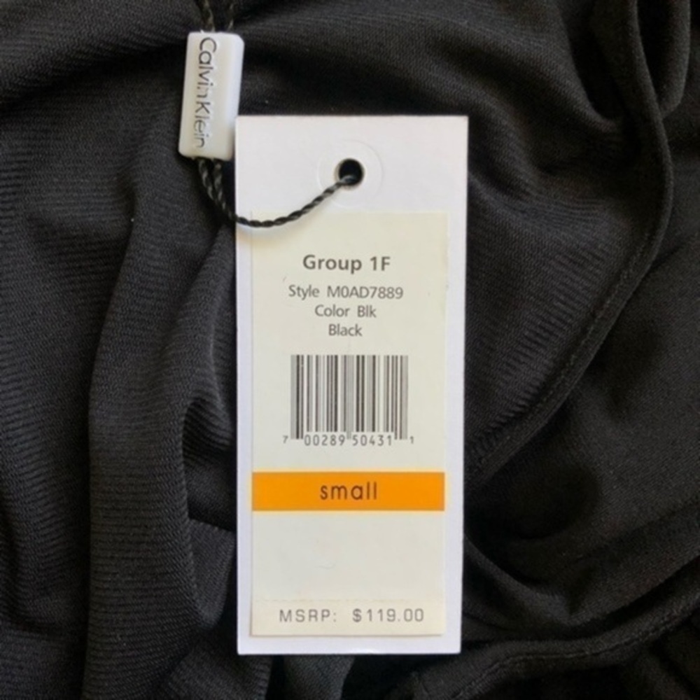 Calvin Klein NWT Black Silver Embellished Waistline Sleeveless Dress π - Picture 11 of 13